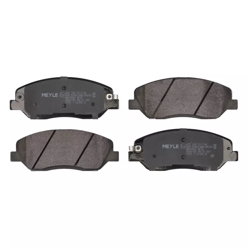 Jeu de 4 plaquettes de frein avant MEYLE 025 243 5117/W