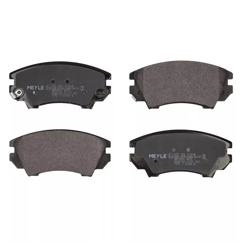 Jeu de 4 plaquettes de frein avant MEYLE 025 244 1219/W