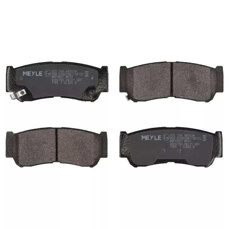 Jeu de 4 plaquettes de frein arrière MEYLE 025 244 8816/W