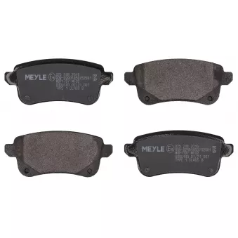 Jeu de 4 plaquettes de frein arrière MEYLE 025 248 2016