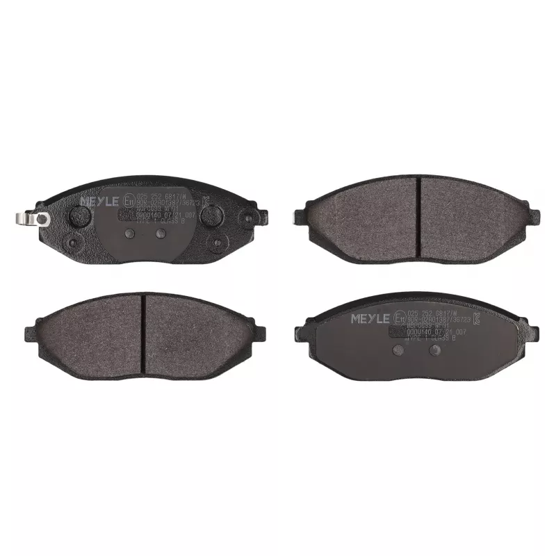 Jeu de 4 plaquettes de frein avant MEYLE 025 252 6817/W