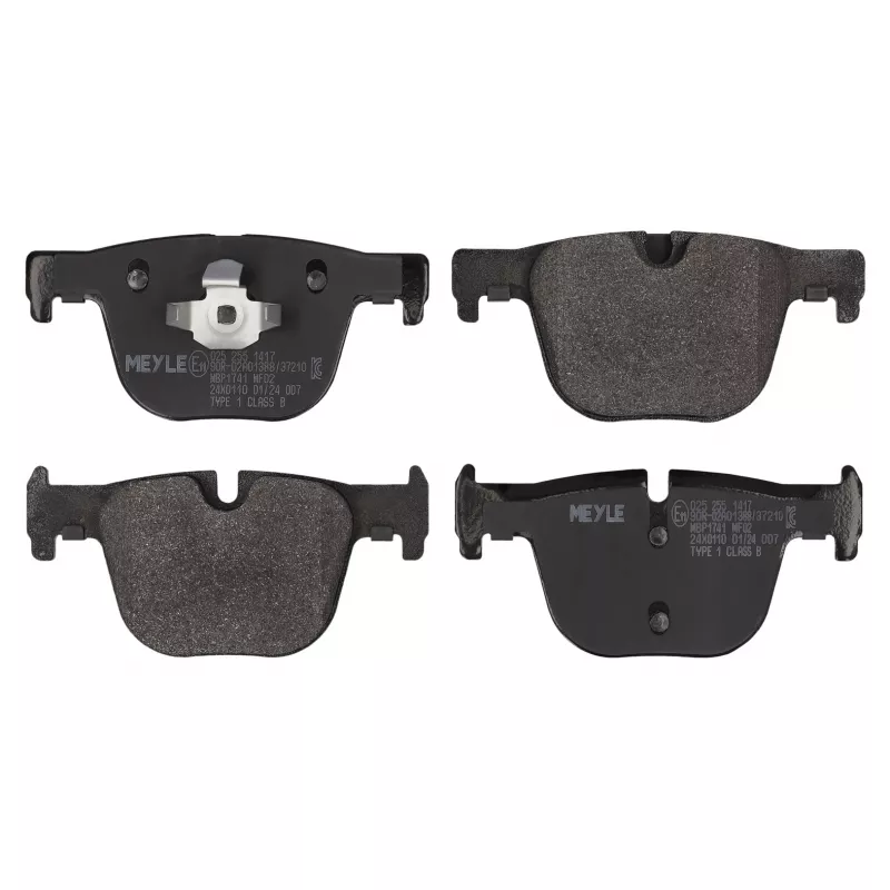 Jeu de 4 plaquettes de frein arrière MEYLE 025 255 1417