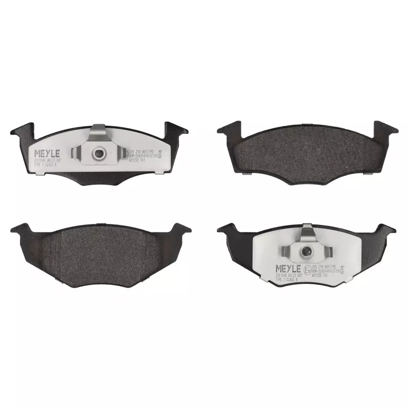 Jeu de 4 plaquettes de frein avant MEYLE 025 218 6617/PD