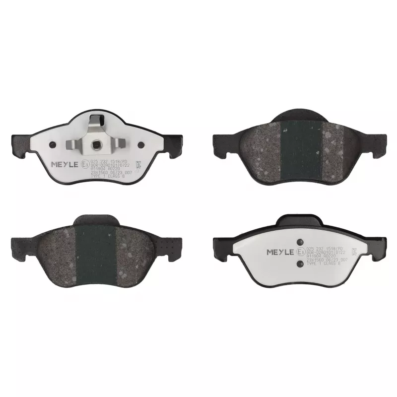 Jeu de 4 plaquettes de frein avant MEYLE 025 232 1518/PD