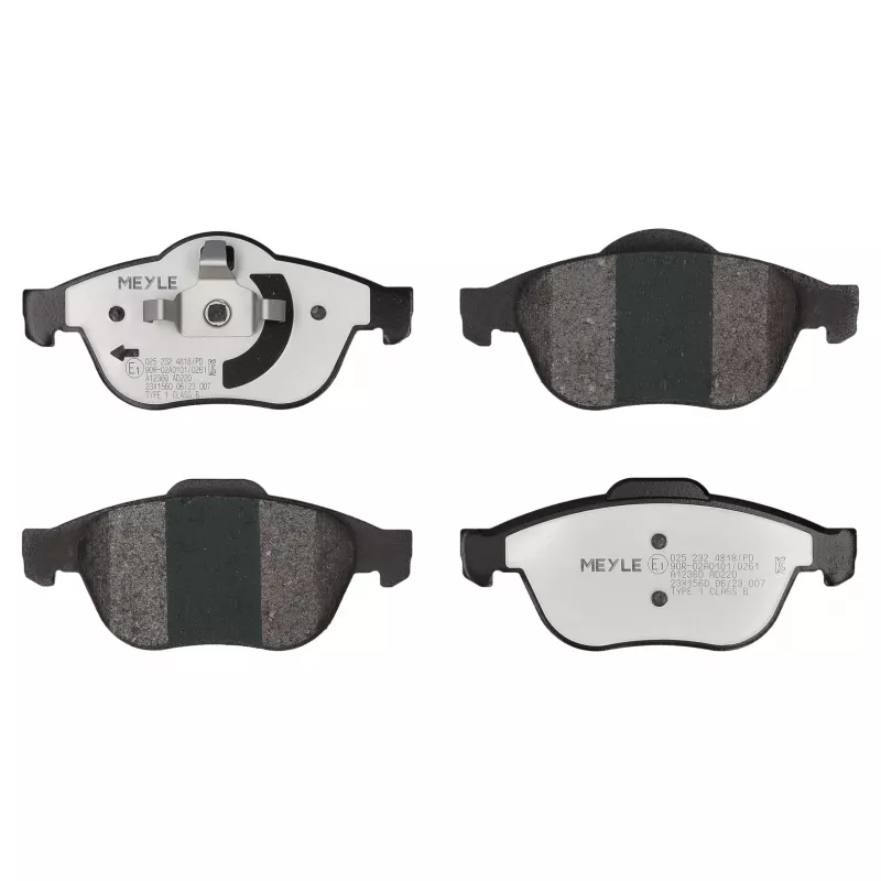 Jeu de 4 plaquettes de frein avant MEYLE 025 232 4818/PD