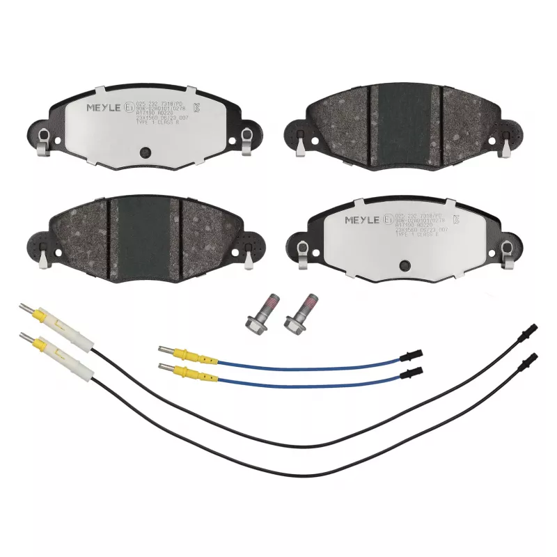 Jeu de 4 plaquettes de frein avant MEYLE 025 232 7318/PD