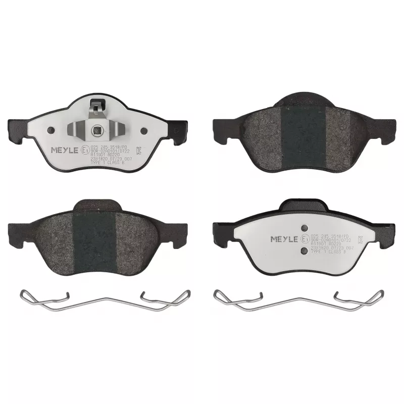 Jeu de 4 plaquettes de frein avant MEYLE 025 245 3518/PD