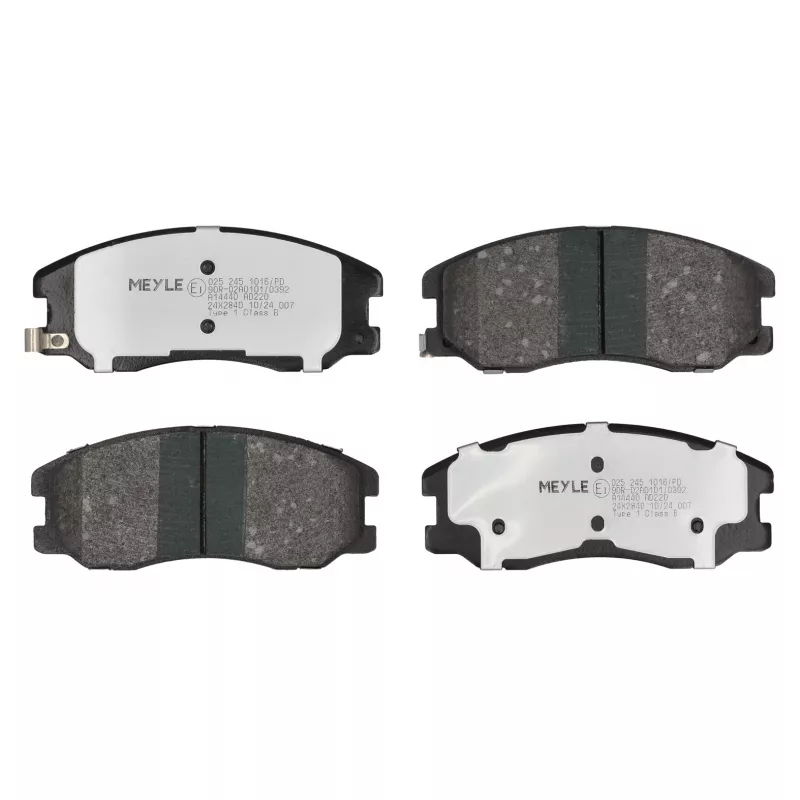 Jeu de 4 plaquettes de frein avant MEYLE 025 245 1016/PD