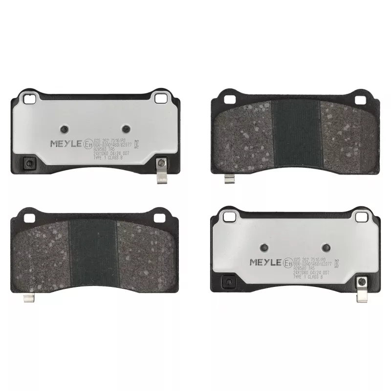 Jeu de 4 plaquettes de frein avant MEYLE 025 262 7516/PD