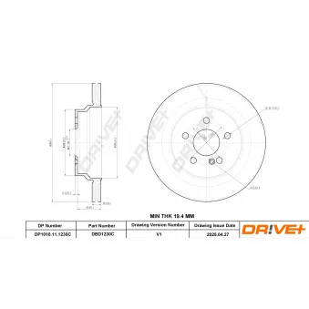 Jeu de 2 disques de frein avant Dr!ve+