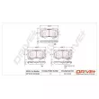 Jeu de 4 plaquettes de frein arrière Dr!ve+ DP1010.10.0040 - Visuel 3