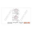 Jeu de 4 plaquettes de frein arrière Dr!ve+ DP1010.10.0306 - Visuel 3