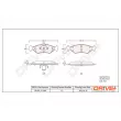 Jeu de 4 plaquettes de frein avant Dr!ve+ DP1010.10.0841 - Visuel 3