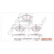 Jeu de 4 plaquettes de frein avant Dr!ve+ DP1010.10.0863 - Visuel 3