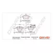 Jeu de 4 plaquettes de frein avant Dr!ve+ DP1010.10.0891 - Visuel 3