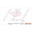 Jeu de 4 plaquettes de frein avant Dr!ve+ DP1010.10.0935 - Visuel 3