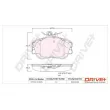 Jeu de 4 plaquettes de frein avant Dr!ve+ DP1010.10.0978 - Visuel 3