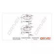Jeu de 4 plaquettes de frein avant Dr!ve+ DP1010.10.0980 - Visuel 3