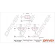 Jeu de 4 plaquettes de frein avant Dr!ve+ DP1010.10.0985 - Visuel 3
