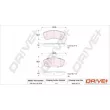 Jeu de 4 plaquettes de frein avant Dr!ve+ DP1010.10.1076 - Visuel 3