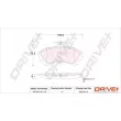 Jeu de 4 plaquettes de frein avant Dr!ve+ DP1010.10.1118 - Visuel 3