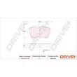 Jeu de 4 plaquettes de frein avant Dr!ve+ DP1010.10.1149 - Visuel 3