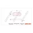 Jeu de 4 plaquettes de frein avant Dr!ve+ DP1010.10.1236 - Visuel 3
