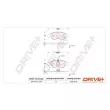 Jeu de 4 plaquettes de frein avant Dr!ve+ DP1010.10.1247 - Visuel 3