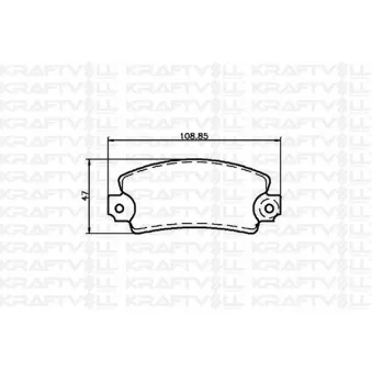 Jeu de 4 plaquettes de frein avant KRAFTVOLL GERMANY
