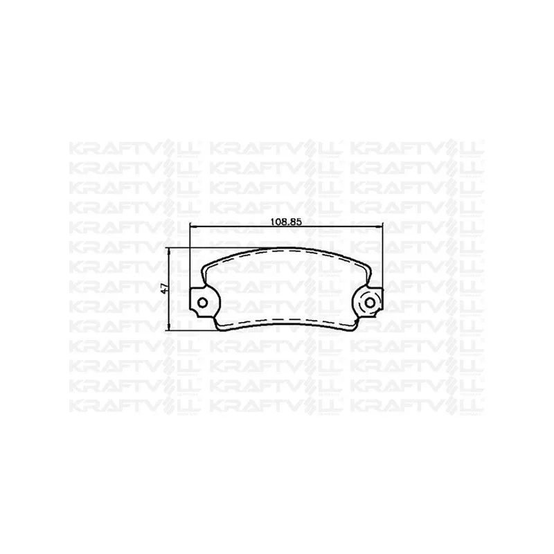 Jeu de 4 plaquettes de frein avant KRAFTVOLL GERMANY 07010003