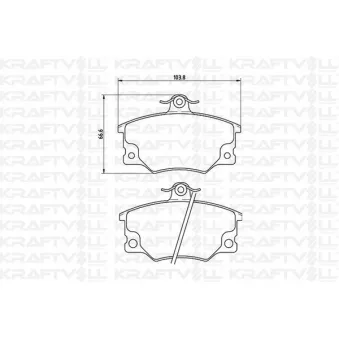 Jeu de 4 plaquettes de frein avant KRAFTVOLL GERMANY