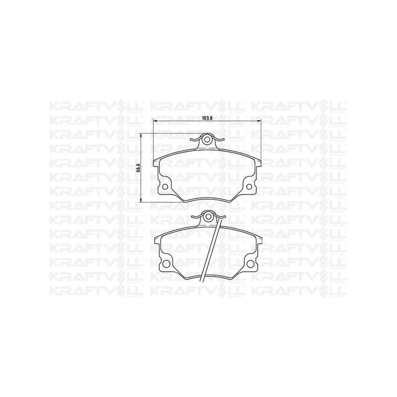 Jeu de 4 plaquettes de frein avant KRAFTVOLL GERMANY 07010006