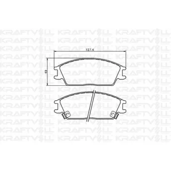 Jeu de 4 plaquettes de frein avant KRAFTVOLL GERMANY
