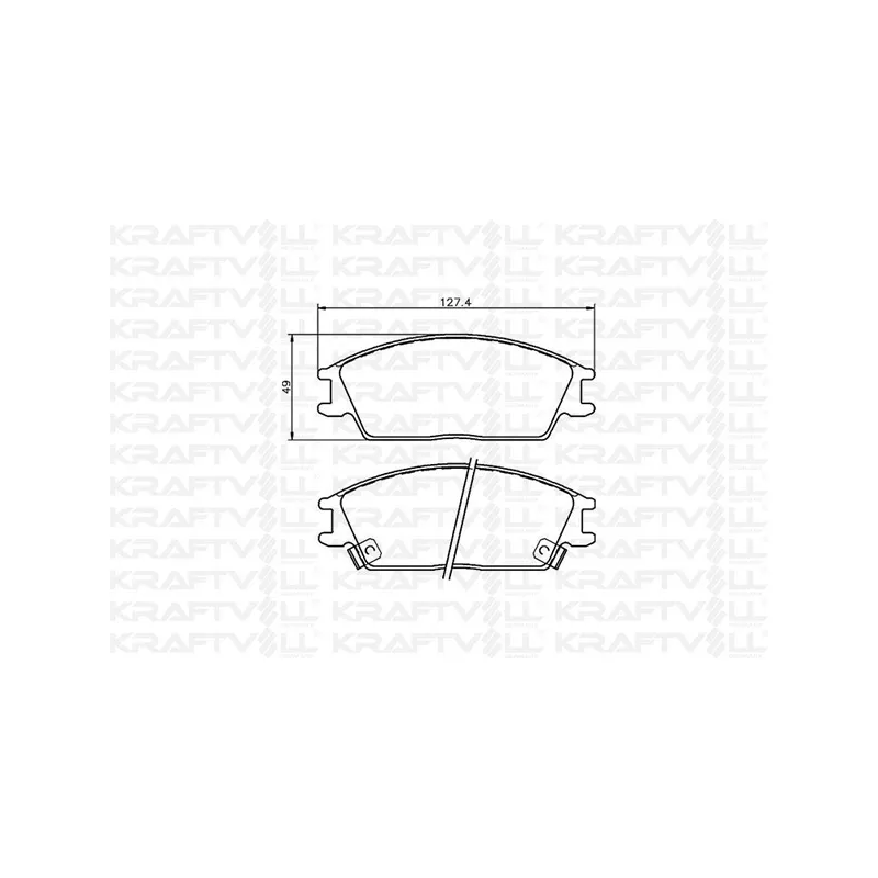Jeu de 4 plaquettes de frein avant KRAFTVOLL GERMANY 07010007