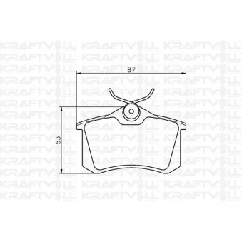 Jeu de 4 plaquettes de frein arrière KRAFTVOLL GERMANY