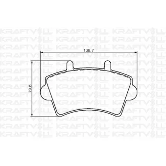 Jeu de 4 plaquettes de frein avant KRAFTVOLL GERMANY