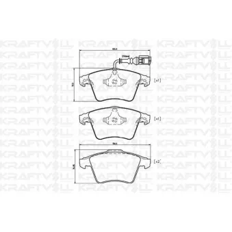 Jeu de 4 plaquettes de frein avant KRAFTVOLL GERMANY