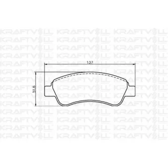 Jeu de 4 plaquettes de frein avant KRAFTVOLL GERMANY