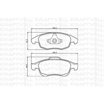 Jeu de 4 plaquettes de frein avant KRAFTVOLL GERMANY