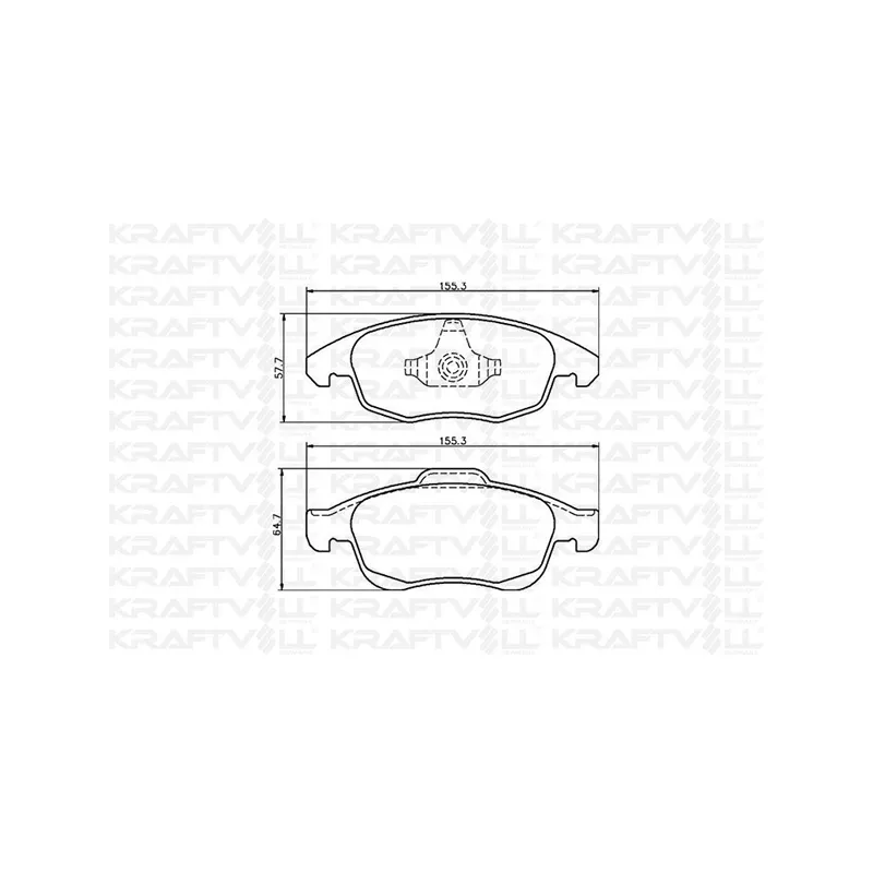 Jeu de 4 plaquettes de frein avant KRAFTVOLL GERMANY 07010038
