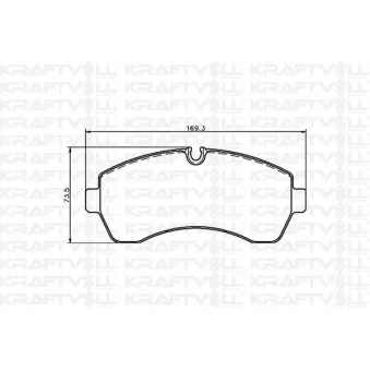 Jeu de 4 plaquettes de frein avant KRAFTVOLL GERMANY