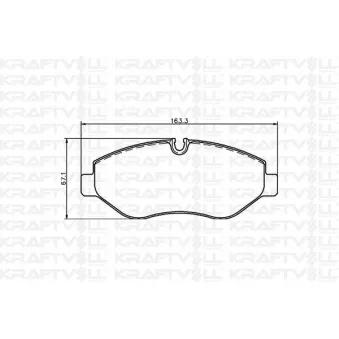 Jeu de 4 plaquettes de frein avant KRAFTVOLL GERMANY
