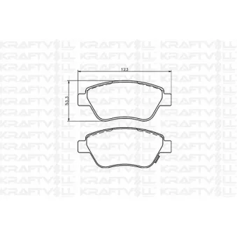 Jeu de 4 plaquettes de frein avant KRAFTVOLL GERMANY