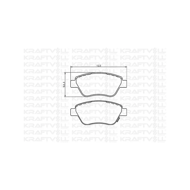 Jeu de 4 plaquettes de frein avant KRAFTVOLL GERMANY 07010043