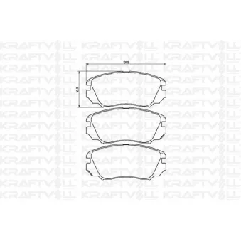 Jeu de 4 plaquettes de frein avant KRAFTVOLL GERMANY