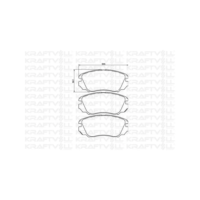 Jeu de 4 plaquettes de frein avant KRAFTVOLL GERMANY 07010049