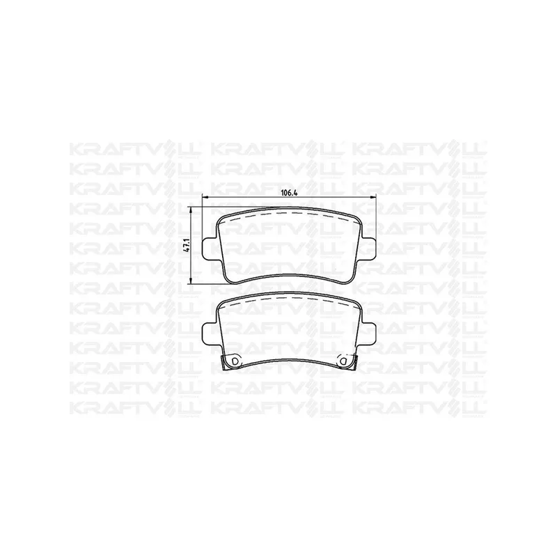 Jeu de 4 plaquettes de frein arrière KRAFTVOLL GERMANY 07010050