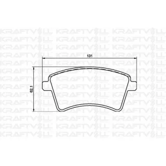 Jeu de 4 plaquettes de frein avant KRAFTVOLL GERMANY