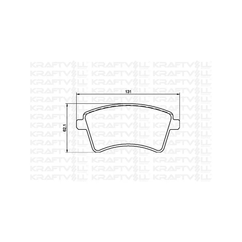 Jeu de 4 plaquettes de frein avant KRAFTVOLL GERMANY 07010051