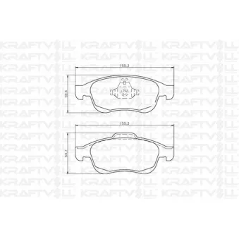 Jeu de 4 plaquettes de frein avant KRAFTVOLL GERMANY 07010053